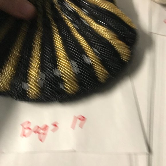 Beaded Clutch Or Crossbody Bag Formal Black & Gold 7 X 7 Sp - Picture 7 of 7